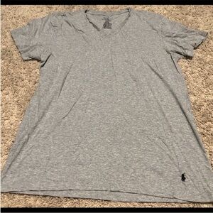 Polo by Ralph Lauren Heather Gray V-Neck Tee